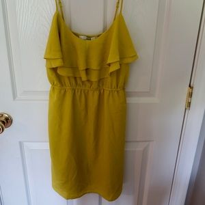 Yellow lime cocktail dress